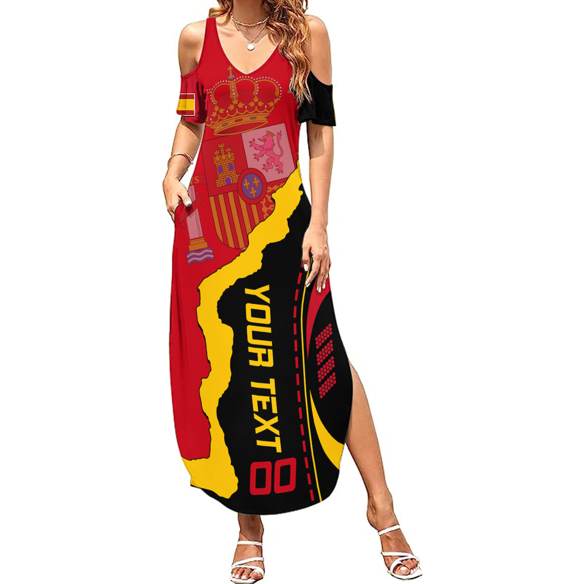 Custom Spain Summer Maxi Dress La Rojita Football Go Champions - Wonder Print Shop