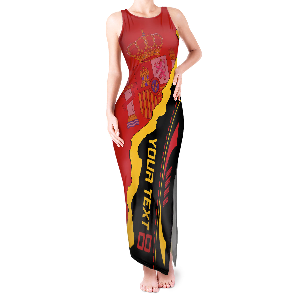 Custom Spain Tank Maxi Dress La Rojita Football Go Champions - Wonder Print Shop