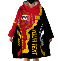 Custom Spain Wearable Blanket Hoodie La Rojita Football Go Champions - Wonder Print Shop