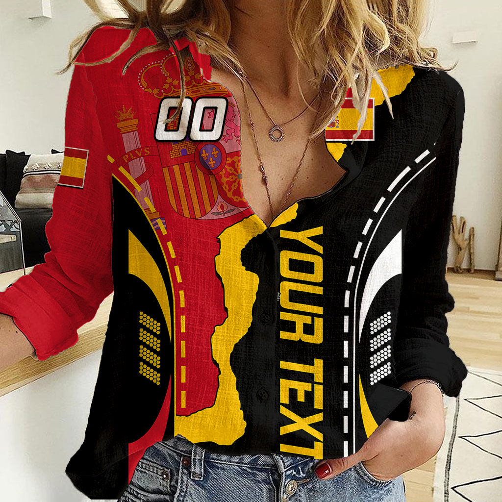 Custom Spain Women Casual Shirt La Rojita Football Go Champions - Wonder Print Shop