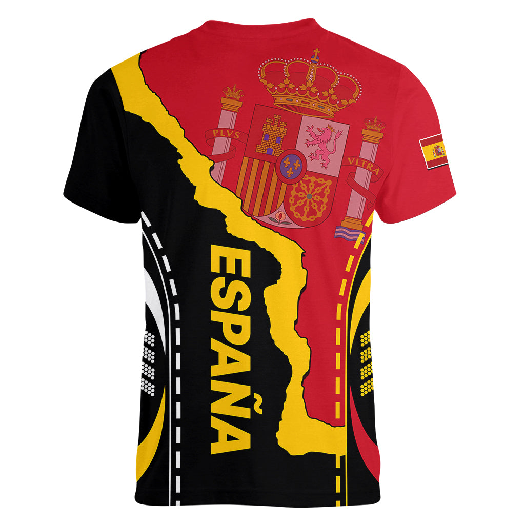 Custom Spain Women V Neck T Shirt La Rojita Football Go Champions - Wonder Print Shop