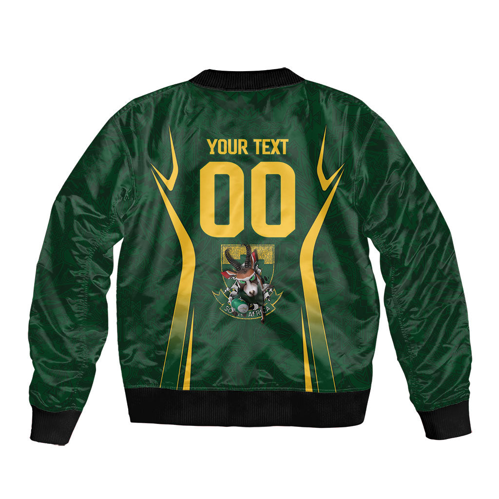 South Africa Rugby National Heritage Custom Bomber Jacket Traditional Ndebele Inspired
