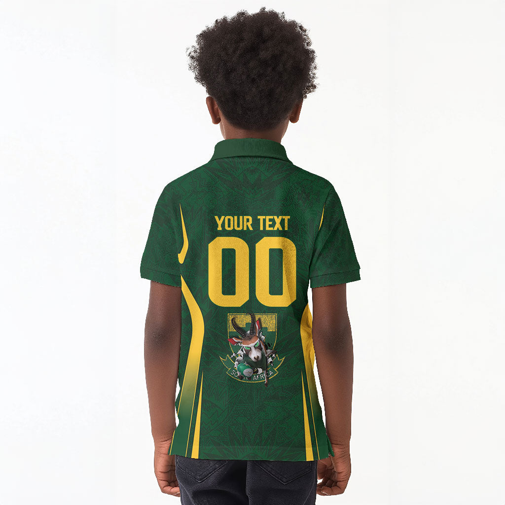 South Africa Rugby National Heritage Custom Kid Polo Shirt Traditional Ndebele Inspired