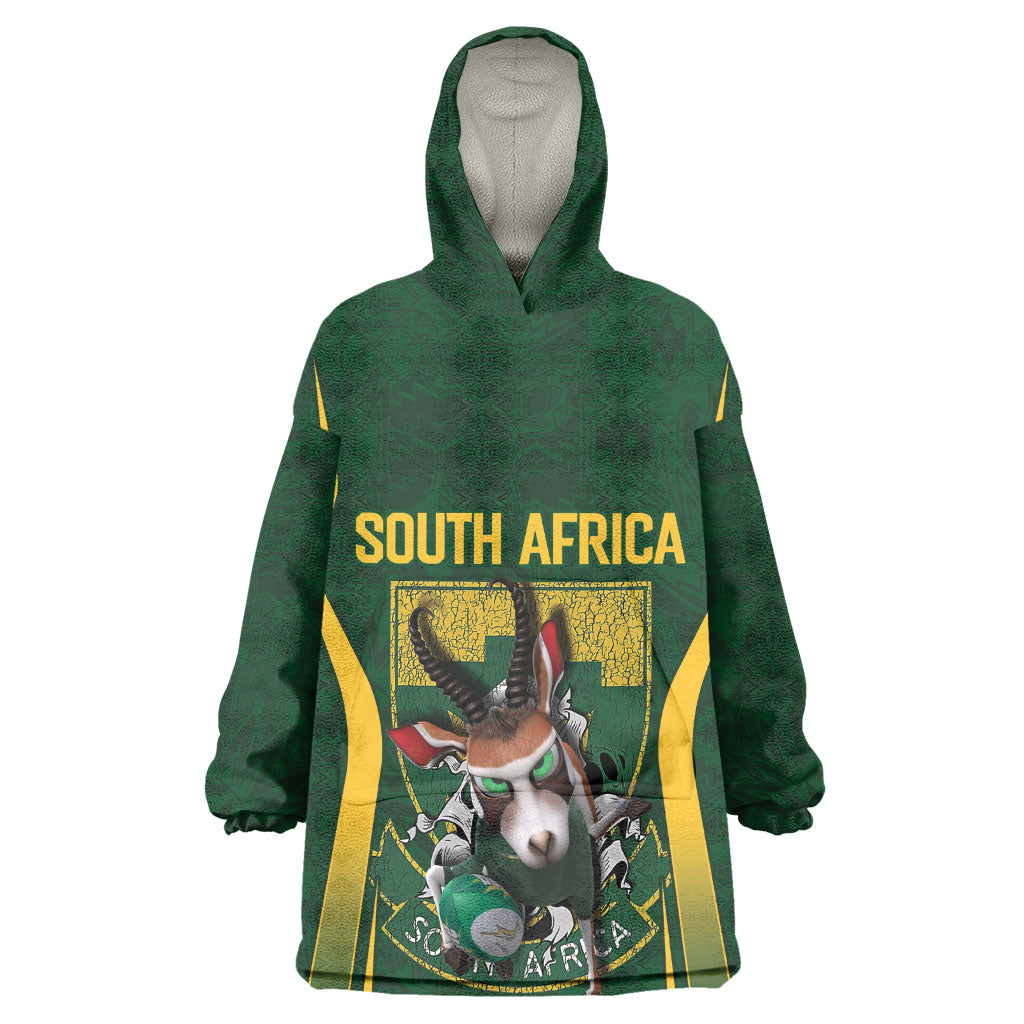 South Africa Rugby National Heritage Custom Kid Wearable Blanket Hoodie Traditional Ndebele Inspired