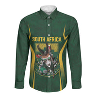 South Africa Rugby National Heritage Custom Long Sleeve Button Shirt Traditional Ndebele Inspired
