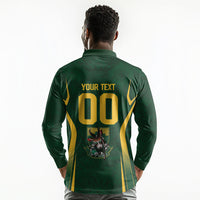 South Africa Rugby National Heritage Custom Long Sleeve Polo Shirt Traditional Ndebele Inspired