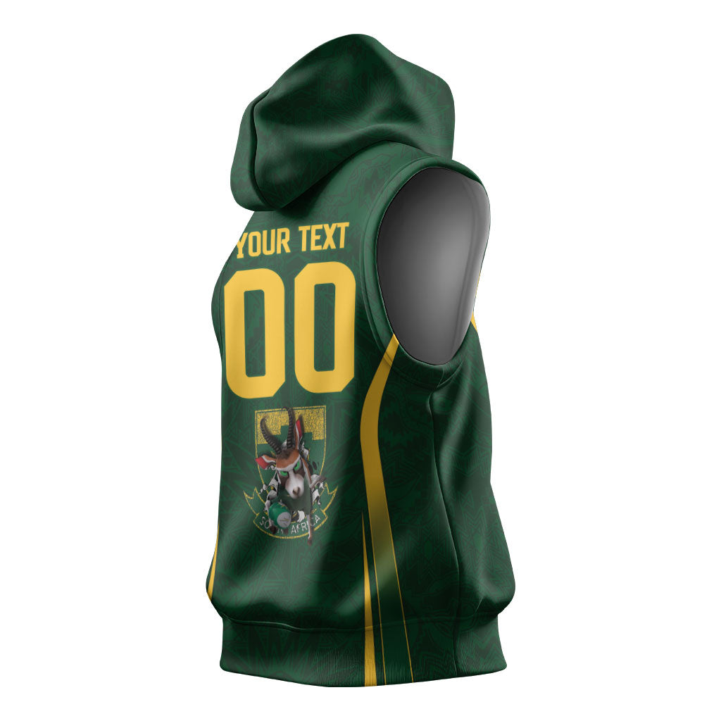 South Africa Rugby National Heritage Custom Sleeveless Hoodie Traditional Ndebele Inspired