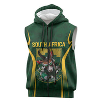 South Africa Rugby National Heritage Custom Sleeveless Zip Hoodie Traditional Ndebele Inspired