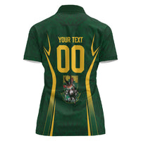 South Africa Rugby National Heritage Custom Women Polo Shirt Traditional Ndebele Inspired