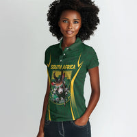 South Africa Rugby National Heritage Custom Women Polo Shirt Traditional Ndebele Inspired
