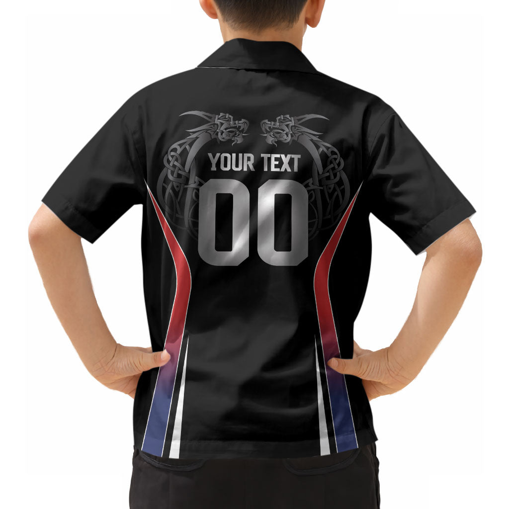 Custom Norway Viking Heritage Hawaiian Shirt Norge Never Falls Quarterfinal Edition