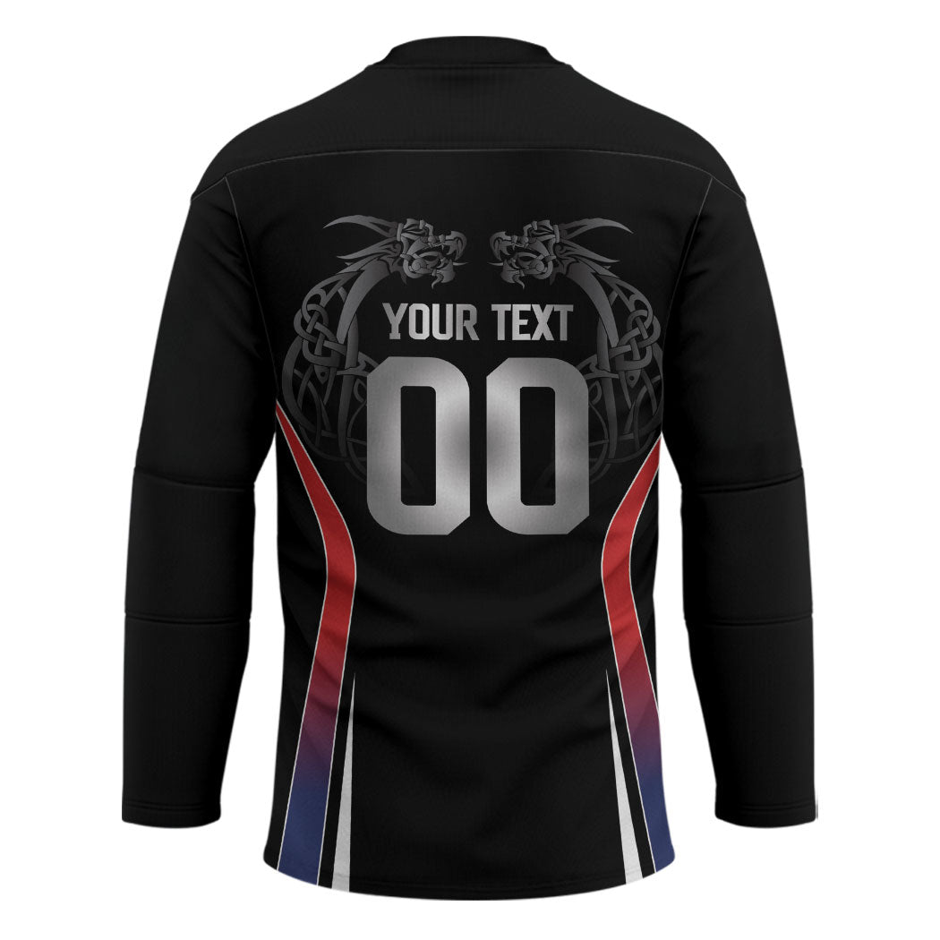 Custom Norway Viking Heritage Hockey Jersey Norge Never Falls Quarterfinal Edition