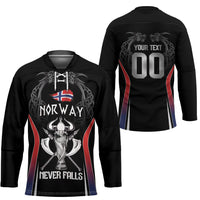 Custom Norway Viking Heritage Hockey Jersey Norge Never Falls Quarterfinal Edition