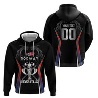 Custom Norway Viking Heritage Hoodie Norge Never Falls Quarterfinal Edition
