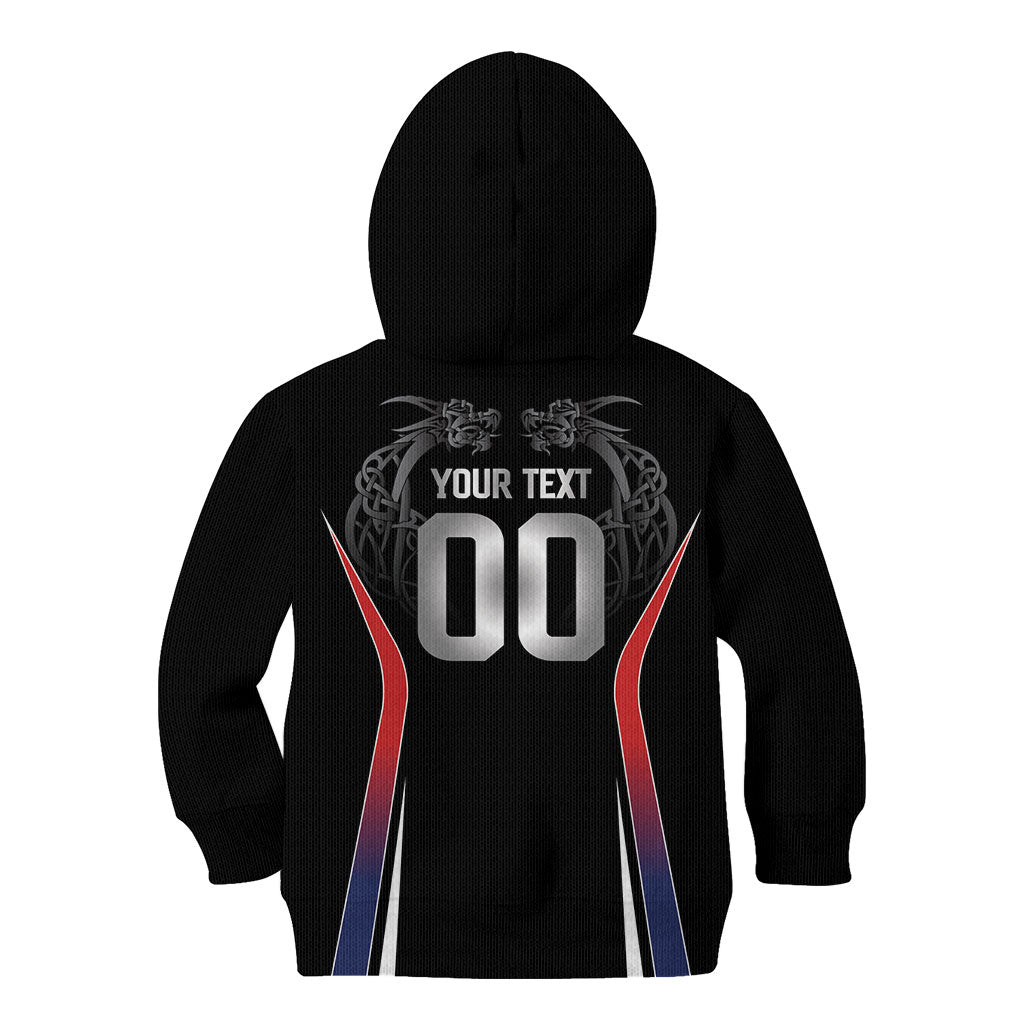 Custom Norway Viking Heritage Kid Hoodie Norge Never Falls Quarterfinal Edition