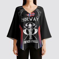 Custom Norway Viking Heritage Kimono Sleeve Blouse Norge Never Falls Quarterfinal Edition