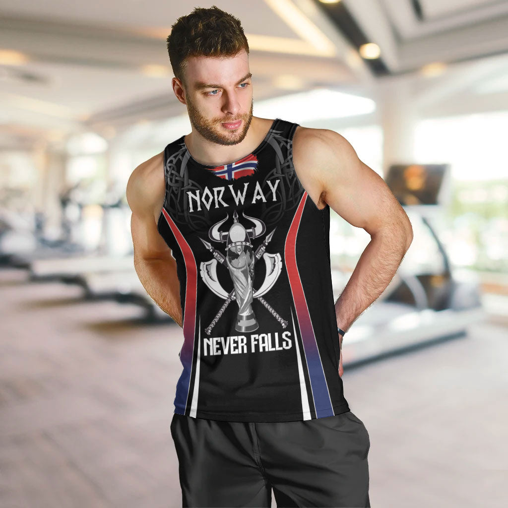 Custom Norway Viking Heritage Men Tank Top Norge Never Falls Quarterfinal Edition