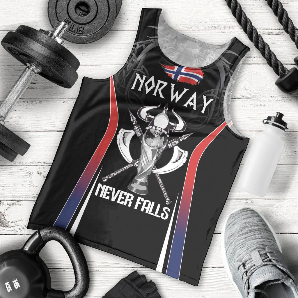 Custom Norway Viking Heritage Men Tank Top Norge Never Falls Quarterfinal Edition