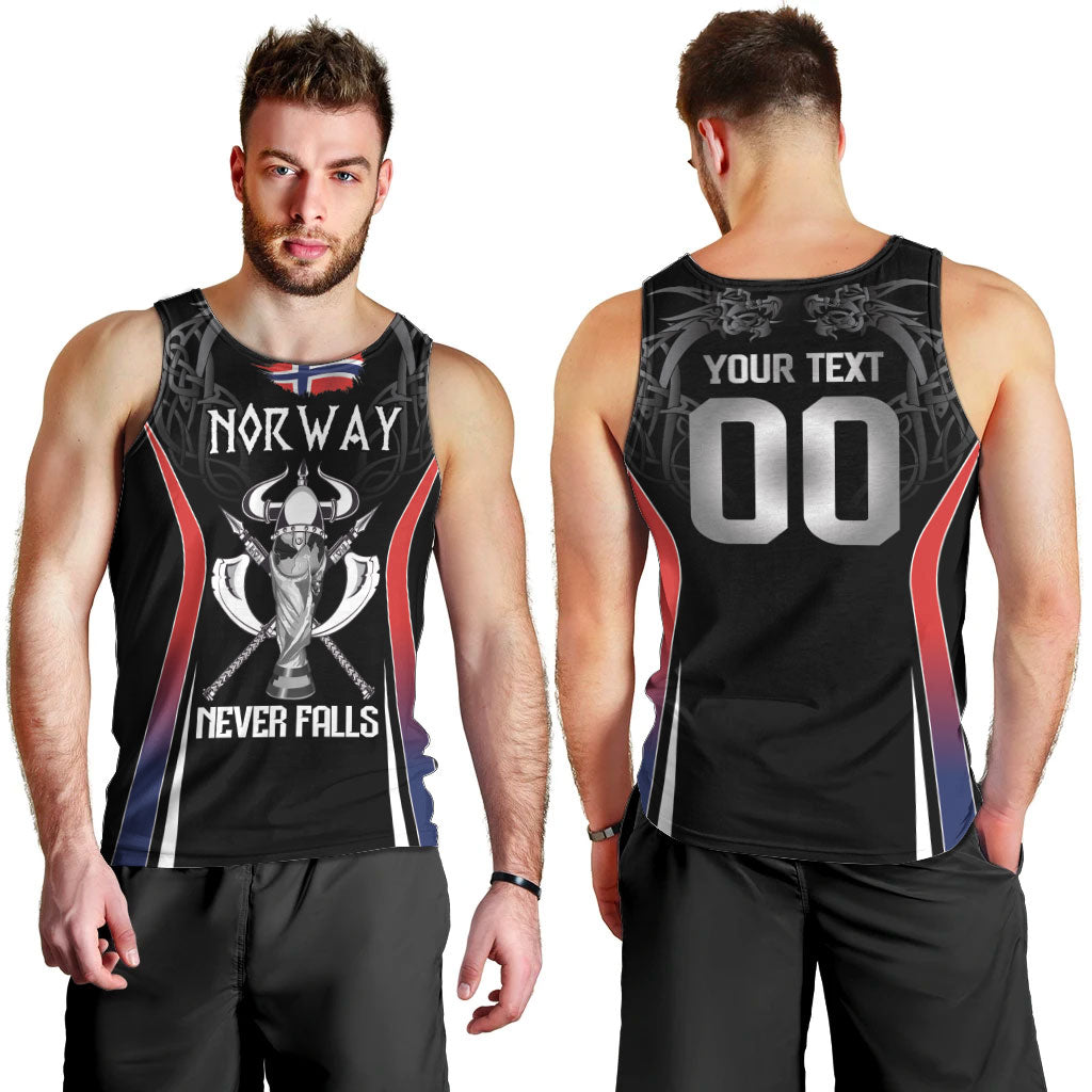 Custom Norway Viking Heritage Men Tank Top Norge Never Falls Quarterfinal Edition