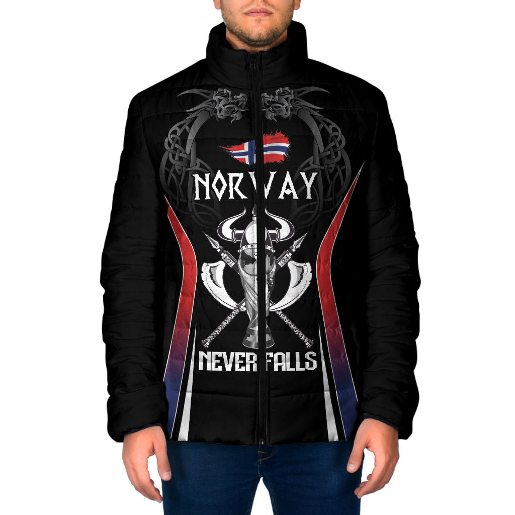 Custom Norway Viking Heritage Padded Jacket Norge Never Falls Quarterfinal Edition