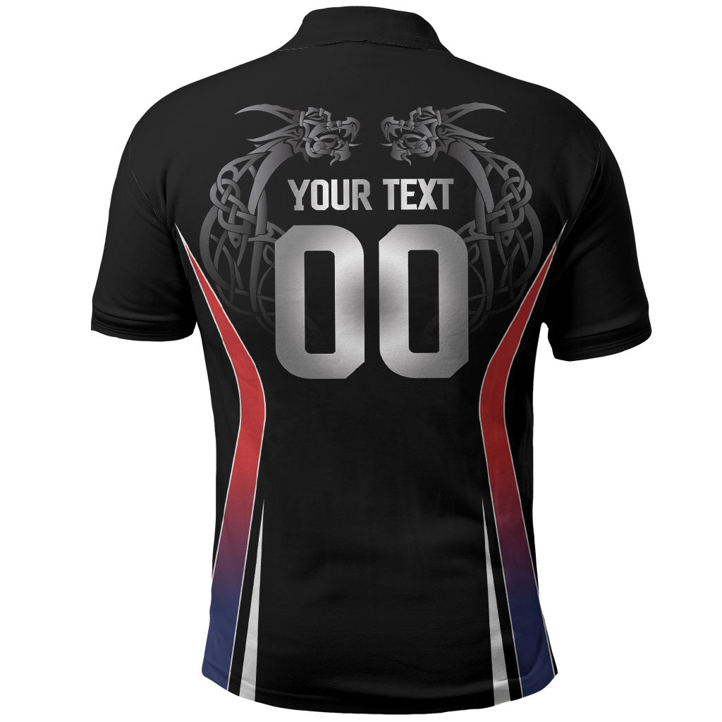 Custom Norway Viking Heritage Polo Shirt Norge Never Falls Quarterfinal Edition