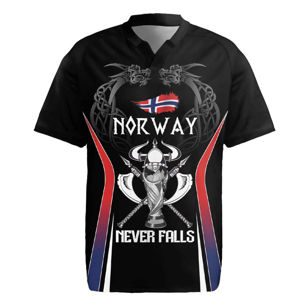 Custom Norway Viking Heritage Rugby Jersey Norge Never Falls Quarterfinal Edition