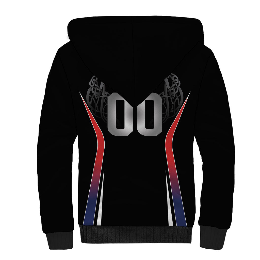 Custom Norway Viking Heritage Sherpa Hoodie Norge Never Falls Quarterfinal Edition