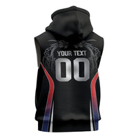Custom Norway Viking Heritage Sleeveless Zip Hoodie Norge Never Falls Quarterfinal Edition