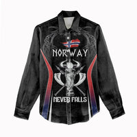 Custom Norway Viking Heritage Women Casual Shirt Norge Never Falls Quarterfinal Edition