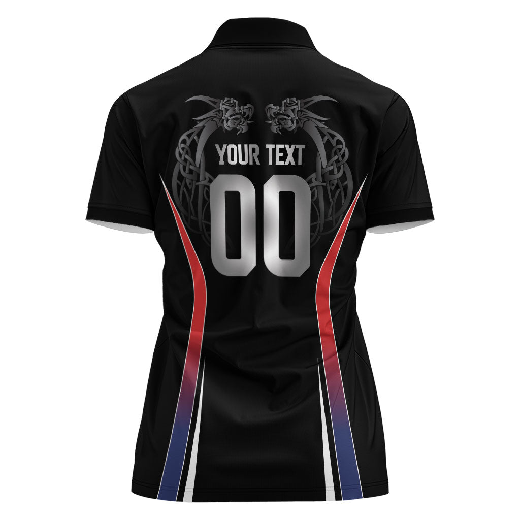 Custom Norway Viking Heritage Women Polo Shirt Norge Never Falls Quarterfinal Edition