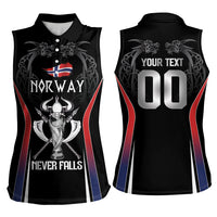 Custom Norway Viking Heritage Women Sleeveless Polo Shirt Norge Never Falls Quarterfinal Edition