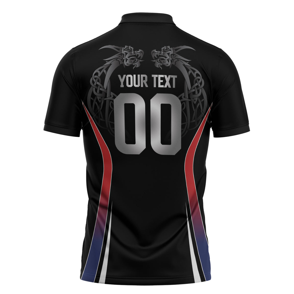 Custom Norway Viking Heritage Zipper Polo Shirt Norge Never Falls Quarterfinal Edition