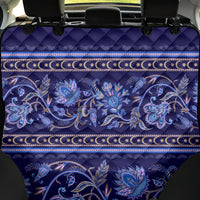 Azerbaijan Back Car Seat Cover Traditional Pattern Ornament With Flowers Buta Blue LT9 - Wonder Print Shop