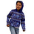 Azerbaijan Kid Hoodie Traditional Pattern Ornament With Flowers Buta Blue - Wonder Print Shop
