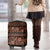Azerbaijan Luggage Cover Traditional Pattern Ornament With Flowers Buta Gold - Wonder Print Shop