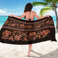 Azerbaijan Sarong Traditional Pattern Ornament With Flowers Buta Gold - Wonder Print Shop