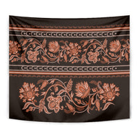 Azerbaijan Tapestry Traditional Pattern Ornament With Flowers Buta Gold - Wonder Print Shop