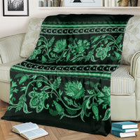 azerbaijan-blanket-traditional-pattern-ornament-with-flowers-buta-green