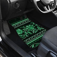 Azerbaijan Car Mats Traditional Pattern Ornament With Flowers Buta Green LT9 - Wonder Print Shop