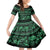 Azerbaijan Family Matching Summer Maxi Dress and Hawaiian Shirt Traditional Pattern Ornament With Flowers Buta Green - Wonder Print Shop