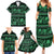 Azerbaijan Family Matching Summer Maxi Dress and Hawaiian Shirt Traditional Pattern Ornament With Flowers Buta Green - Wonder Print Shop