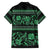 Azerbaijan Family Matching Summer Maxi Dress and Hawaiian Shirt Traditional Pattern Ornament With Flowers Buta Green - Wonder Print Shop