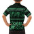 Azerbaijan Kid Hawaiian Shirt Traditional Pattern Ornament With Flowers Buta Green - Wonder Print Shop