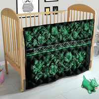 Azerbaijan Quilt Traditional Pattern Ornament With Flowers Buta Green - Wonder Print Shop