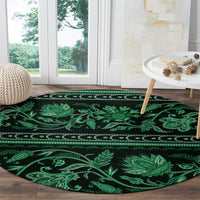 azerbaijan-round-carpet-traditional-pattern-ornament-with-flowers-buta-green