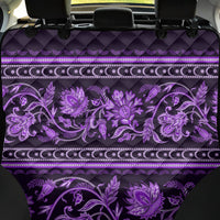Azerbaijan Back Car Seat Cover Traditional Pattern Ornament With Flowers Buta Violet LT9 - Wonder Print Shop