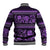 Azerbaijan Baseball Jacket Traditional Pattern Ornament With Flowers Buta Violet LT9 - Wonder Print Shop