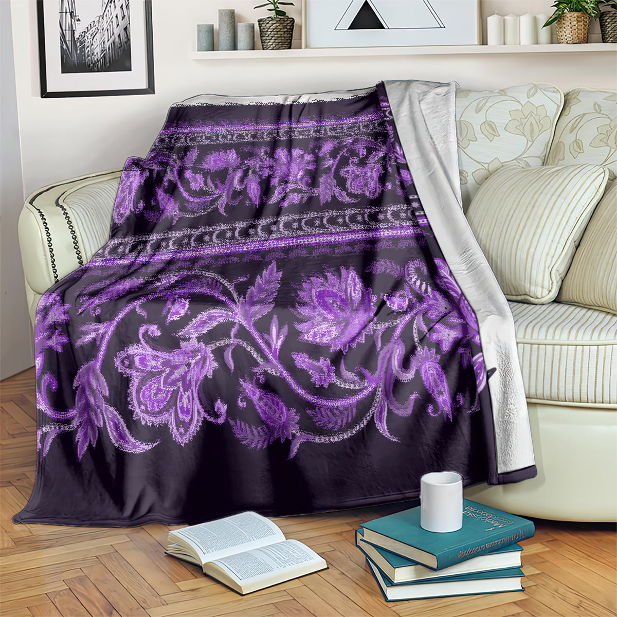 azerbaijan-blanket-traditional-pattern-ornament-with-flowers-buta-violet
