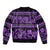 Azerbaijan Bomber Jacket Traditional Pattern Ornament With Flowers Buta Violet LT9 - Wonder Print Shop