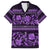 Azerbaijan Family Matching Summer Maxi Dress and Hawaiian Shirt Traditional Pattern Ornament With Flowers Buta Violet - Wonder Print Shop